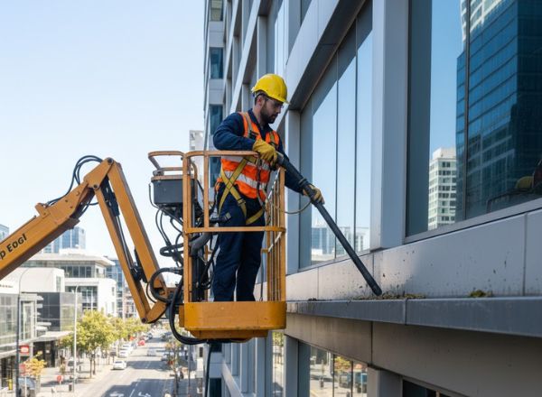 Melbourne commercial building with ongoing gutter maintenance contract from Golden Star