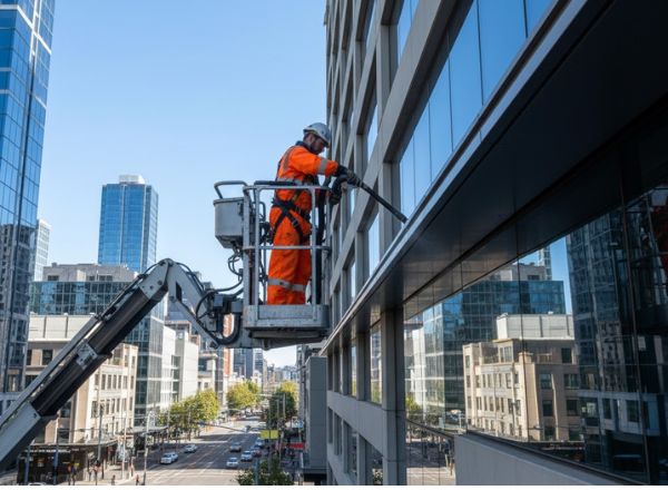 Professional gutter cleaning technician performing thorough gutter maintenance on a Melbourne home